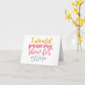 Carte Suspendre Mon Show Pour Vous (Fleur jaune)