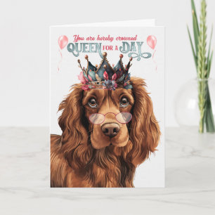 Carte Sussex Spaniel Chien Queen Day Amusant Anniversair