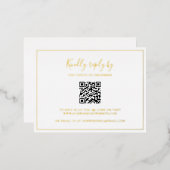 Carte SVP SVP classique QR Code élégant mariage (Recto/Verso)