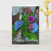 Carte Swan et fleurs (Fleur jaune)