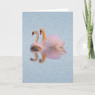 Carte Swan non valentine avec poème (Chanson de cy