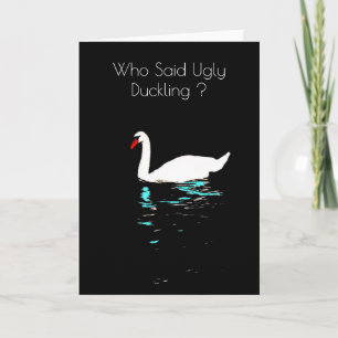 Carte Swan on Black Water