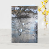 Carte Swans II (Fleur jaune)