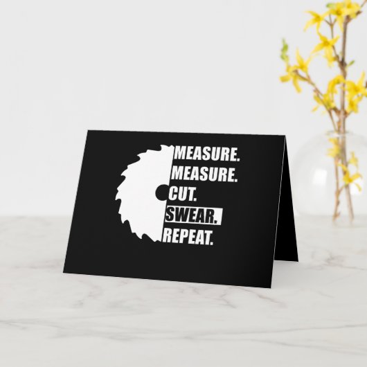 Carte Sweat de coupe de mesure Répéter le menuisier de b (Fleur jaune)