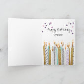 Carte Sweet 16 gâteaux et bougies Anniversaire (Intérieur)