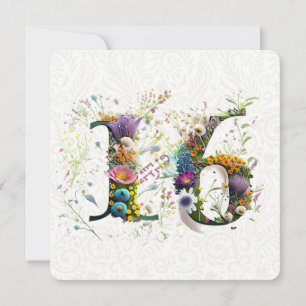 Carte Sweet 16 Joyeux Anniversaire Fleur sauvage Texte