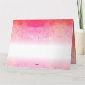 Carte Sweet 16 rose Anniversaire (Dos)