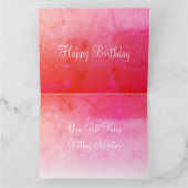 Carte Sweet 16 rose Anniversaire (Intérieur)