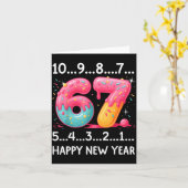 Carte Sweet 67 New Year Countdown 2026 Funny Happy New Y (Fleur jaune)
