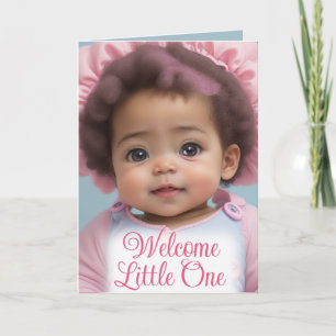 Carte Sweet African American Infant Girl Welcome Baby