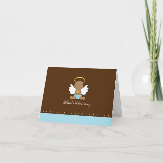 Carte Sweet Baby Boy Christening (Devant)