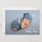 Carte Sweet Baby Boy Photo Annonces de naissance (Devant)