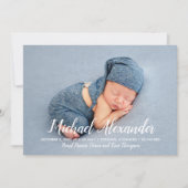Carte Sweet Baby Boy Photo Annonces de naissance (Devant)