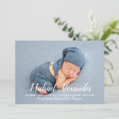 Carte Sweet Baby Boy Photo Annonces de naissance (Debout devant)