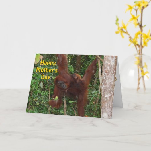 Carte Sweet Baby with Mother Joyeuse fête des mères (Fleur jaune)