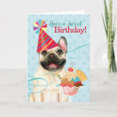 Carte Sweet Birthday French Bulldog (Devant)