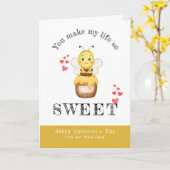 Carte Sweet Bumble Bee Valentine's Day Card (Fleur jaune)