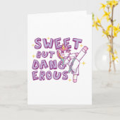 Carte Sweet but dangerous Karate Unicorn (Fleur jaune)