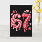 Carte Sweet Candy 67 Strawberry Heart Drip Cute Valentin (Fleur jaune)