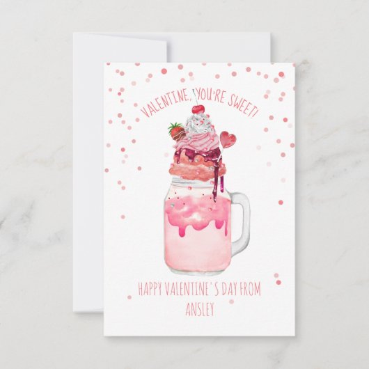 Carte Sweet Candy Milkshake Classroom Valentine Photo (Devant)