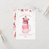 Carte Sweet Candy Milkshake salle de classe Valentine (Devant/Arrière en situation)