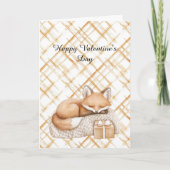 Carte Sweet Caramel Peach Cream Fox Hearts Love (Devant)