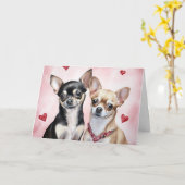 Carte Sweet Chihuahua Couple (Fleur jaune)