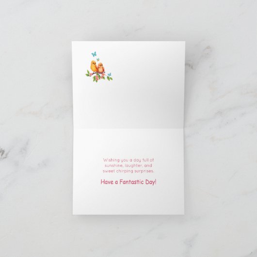 Carte Sweet Chirpy Birthday (Intérieur)