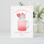 Carte Sweet Cookie Milkshake Classroom Valentine (Debout devant)