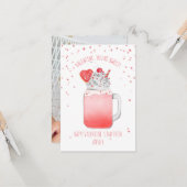 Carte Sweet Cookie Milkshake Classroom Valentine (Devant/Arrière en situation)