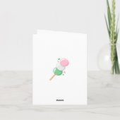 Carte Sweet Hanami Dango Joyeux anniversaire (Dos)