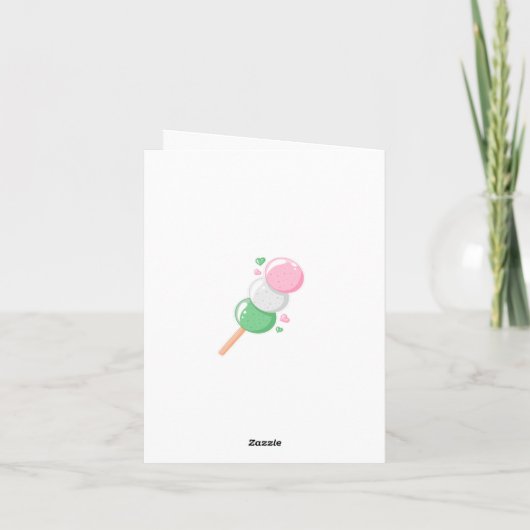 Carte Sweet Hanami Dango Joyeux anniversaire (Dos)