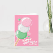 Carte Sweet Hanami Dango Joyeux anniversaire (Devant)