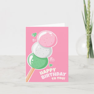 Carte Sweet Hanami Dango Joyeux anniversaire