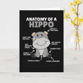 Carte Sweet Hippo, instruction Anatomie d'un hippo (Fleur jaune)