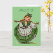 Carte Sweet Irish Miss (Fleur jaune)