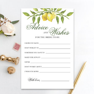 Carte Sweet Lemons & Greenery Conseil et Waches
