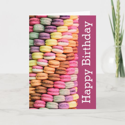 Carte Sweet Macarons Joyeux anniversaire (Devant)