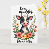 Carte Sweet Mudder Like No Udder Card (Fleur jaune)
