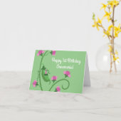 Carte Sweet Pea Cute 1er Anniversaire (Fleur jaune)