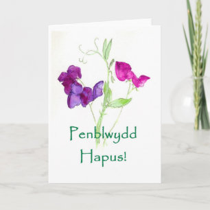 Carte Sweet Peas Birthday Card