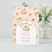 Carte Sweet petit anniversaire citrouille merci (Debout devant)