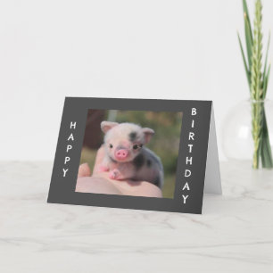 CARTE SWEET PIGLET DIT "HEUREUX ANNIVERSAIRE"