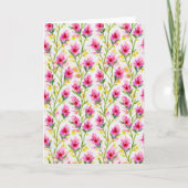 Carte Sweet Pink Floral Pattern Greeting (Devant)