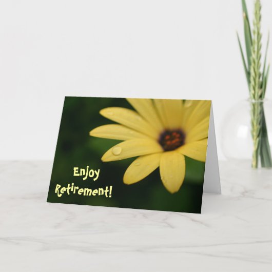 Carte Sweet Retirement drôle citation jaune fleur (Devant)