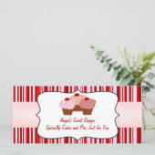 Carte Sweet Shoppe Cupcake Business Certificat cadeau (Debout devant)