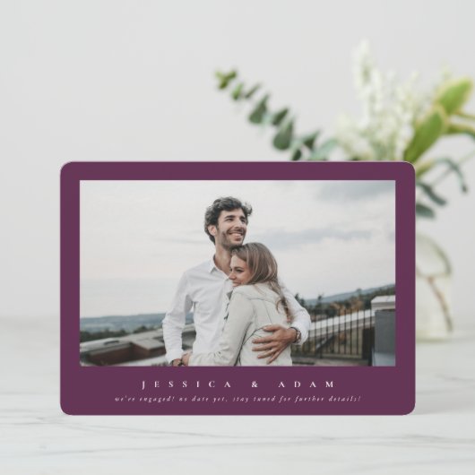 Carte Sweet + Simple Modern Nous sommes engagés ! Photo (Debout devant)