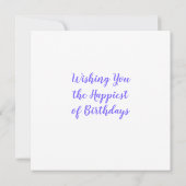 Carte Sweet sixteen Couleur arc-en-ciel Aquarelle Annive (Dos)