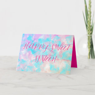 Carte Sweet sixteen moderne et branché 16 Anniversaire