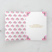 Carte Sweet sixteen Peau foncée Princesse rose Anniversa (Intérieur)